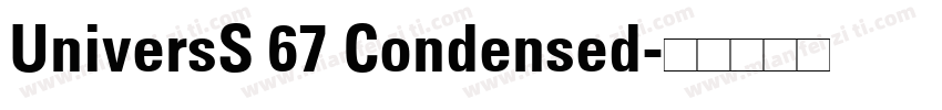 UniversS 67 Condensed字体转换